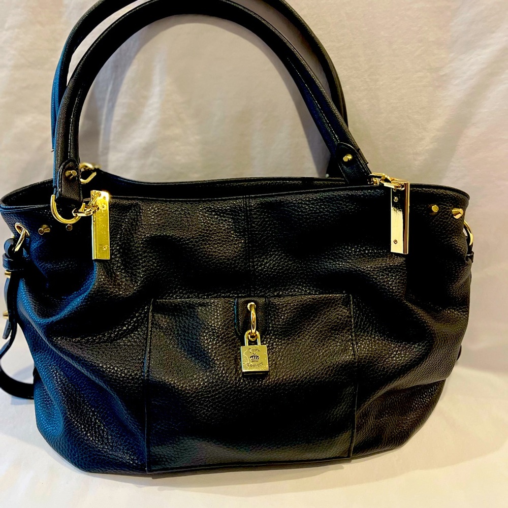 Juicy Couture black leather handbag